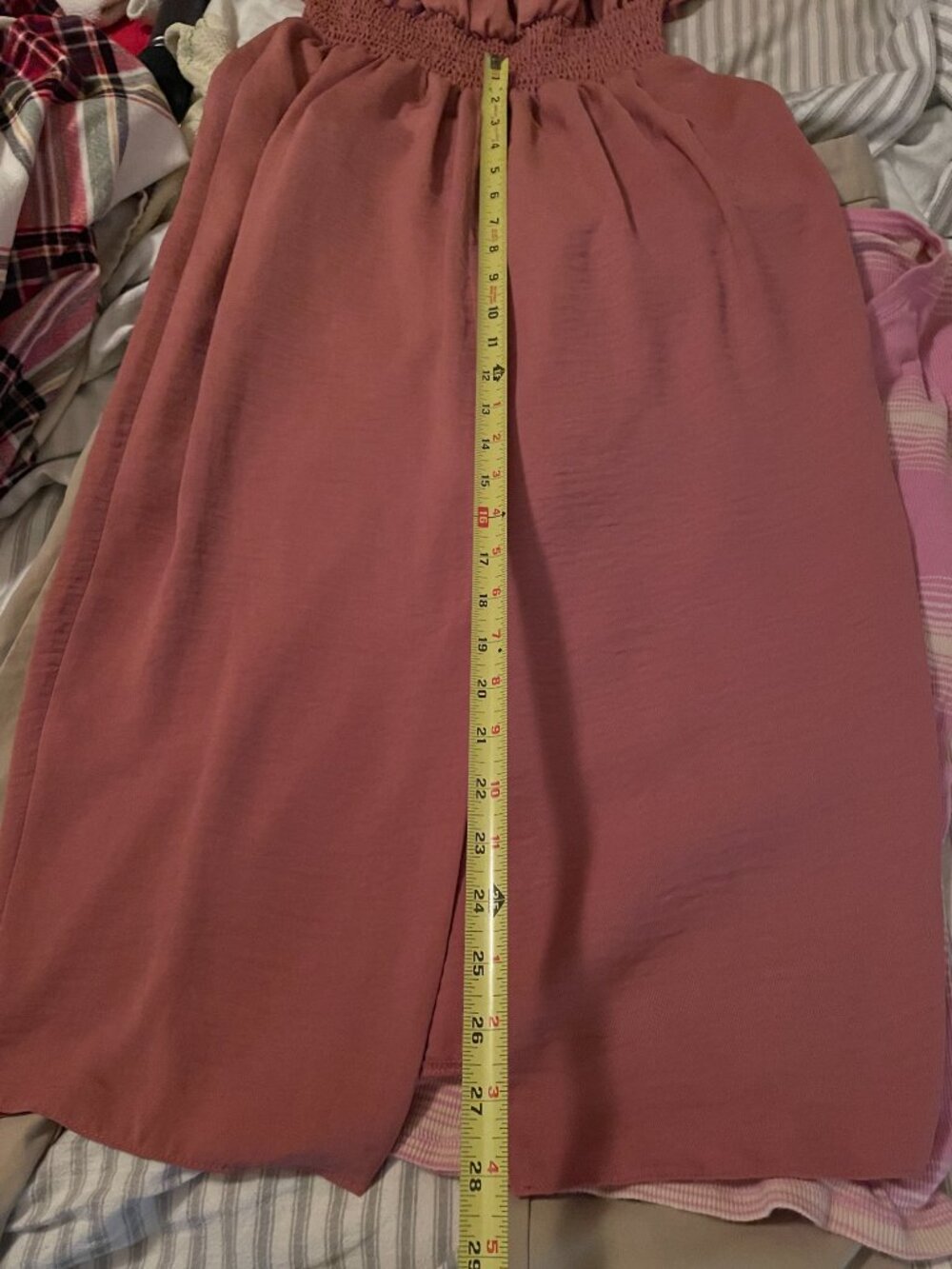 Beautiful ASOS Dress - Chic Neckline and Tapering Waist in Mauve / Dusty Rose - Picture 15 of 16